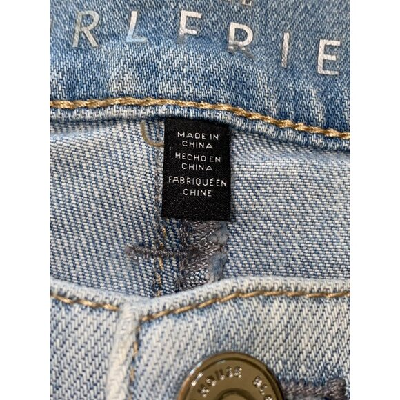 White House Black Market Ladies Embroidered Cropped BOHO Jeans Size 4 - Picture 12 of 13